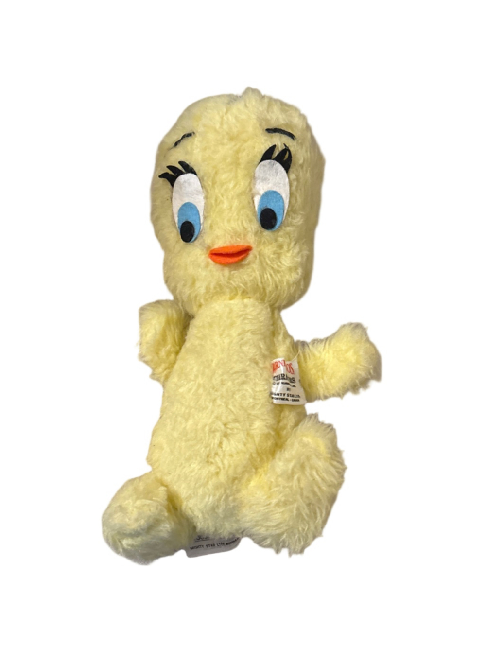 1977 Baby Warner Bros. Tweety Bird Stuffed Animal One Size Yellow Blue
